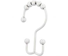 AmazonBasics - Ganci doppi per tenda da doccia, in nichel, 9 UnitÃ 