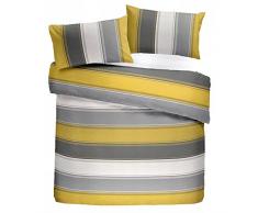 FusionÂ âÂ BetleyÂ âÂ Classic Wide Stripe Set Copripiumino, Doppio, ocra