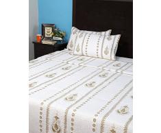 RAJRANG Copriletto, Cotone, Bianco