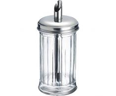 Westmark 65242260 New York Dosatore per zucchero, in vetro, dimensioni: 16 x 4,6 x 7,6 cm, colore: Argento