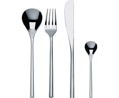 Alessi TI04S24 MU Servizio di Posate, Acciaio Inossidabile 18/11, Set di 24 Pezzi