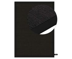 benuta Teppiche: Moderner Designer Teppich Sisal-schadstofffrei-100% Sisal-Uni-Flachgewebt-KÃ¼che Tappeto, Nero, 140 x 200 cm