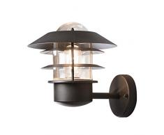 Konstsmide 7303-750 - Lampada da Parete Modena, 22 x 26 x 24 cm, 1 x 60 W, IP44, in Alluminio Laccato, Colore: Nero Opaco