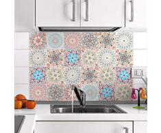 Ambiance-Live, Adesivo da Parete, Adesivo murale: Piastrelle in Cemento Adesivo murale - Azulejos - 15 x 15 cm - 24 Pezzi