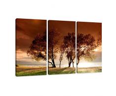 Visario Leinwandbilder, Poster su Tela, 160 x 90 cm, Motivo: Natur, 3 pz.