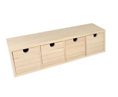 Artemio Mobile aggiuntivo con cassetti per Armadio o Tavolo, Realizzato in Legno, di Colore Beige, Dimensioni di 44 x 10 x 15 cm