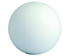 WOFI - Lampada da tavolo Point, in vetro opale, diametro: 25 cm, capacitÃ max: 60 W, colore bianco