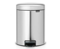 Brabantia Pedal Bin Newicon Pattumiera, Acciaio, Inox Satinato FPP, 5 Litri