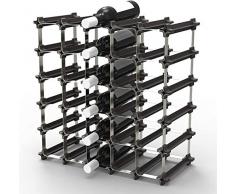 NOOK Weinregal Scaffale per Vino, Acciaio, Argento, 49,5 x 49,5 cm, 25 unitÃ 