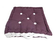 Cuscino da Pavimento in Cotone 40x40x8 cm Boudoir Viola
