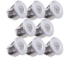Sensati, Set di faretti LED da incasso a soffitto, 8 pz, 24,0 W, classe di efficienza energetica A, 1200 lm, 3000 kelvin
