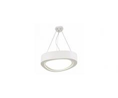 Homemania Lampada a Sospensione Meriva, Metallo, Bianco, 54x54x120 cm