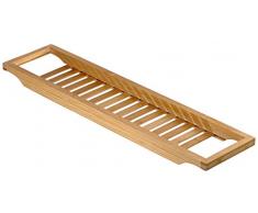 Relaxdays Mensola per Vasca da Bagno, Piana, 4 X 15 X 3.5 cm, bambÃ¹, Marrone