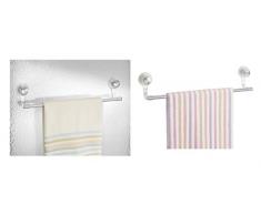 InterDesign Power Lock Ultra Barra Portasciugamani, Grande, Metallo, 61x7.5x12 cm