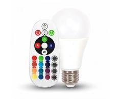 Lampadina led 6W Bulb A60 RGB+2700K con telecomando V-TAC attacco E27 VT-2022 SKU 7324