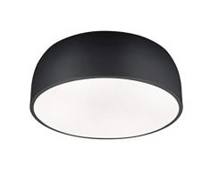 Trio Leuchten Baron Lampada da soffitto, Nero Opaco