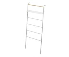 yamazaki - Scala Appendiabiti in Acciaio, Taglia Unica, Colore: Bianco