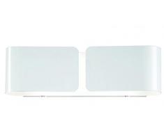 Ideal Lux Clip AP2 Lampada, Small, Bianco