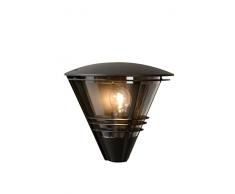 Livia lampada da parete IP44 E27 W11.5 L27 H25 cm Nero