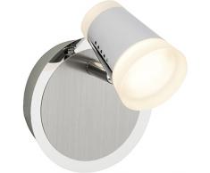 Brilliant g15210/77Â a +, Faretto da parete, metallo, 4,5Â W, Ferro/cromo, 12.8Â x 11Â x 8.5Â cm
