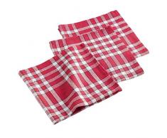 Douceur d Interno Traditio tovaglioli di Tavolo, Cotone, Rosso, 40Â x 40Â cm