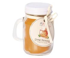 Candele DAurora Aida Candela Profumata in Vaso di Vetro, Cera, Arancio, 5.2x5.2x8.1999999999999993 cm