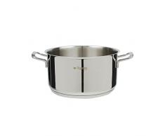 Tognana Vanitosa, Casseruola da 20 cm con 2 Manici, Acciaio Inossidabile, Argento