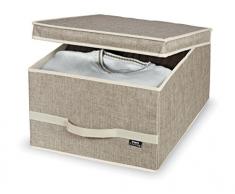 Domopak Living 915100 Scatola Armadio L, Pet/Polipropilene/Cartone, Beige, 50 x 38 x 24 cm