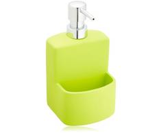 Wenko True Colours Festival 3620112100 Dosatore per detersivo piatti in ceramica satinata, 9,5 x 9 x 18 cm, colore: Verde