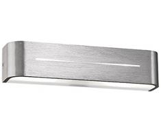 Ideal Lux Posta AP2 - Lampada da parete, Alluminio, 2 lampadine x 40W E14/240V, halogÃ¨ne, metallo