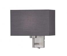 Lampada da parete Honsel Kempten, Mattnickel / Grigio