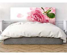 Oedim - Testiera Letto Pegasus Fiore Rosa 115 x 60 cm | Disponibile in Diverse Misure | Testiera Leggera, Elegante, Resistente ed Economica