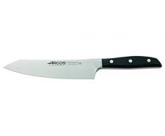 Arcos Serie Manhattan - Coltello Santoku Coltello Giapponese - Acciaio Inossidabile Forgiato Nitrum 190 mm - Manico Polioxymetilene (Pom) Colore Nero (Filo Seta)