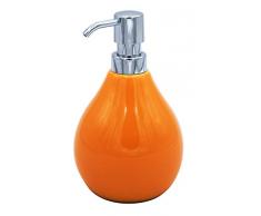 RIDDER Belly - Dispenser per Sapone in Ceramica, Colore: Arancione 10 x 10 x 17 cm