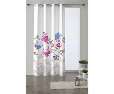 Martina Home Papavero Tenda con Occhielli, Tessuto, Multicolore, 29Â x 2Â x 38Â cm