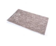 Sophie Maison Silky Tappeto, 100% PES Microfibra, Tortora, 70x130