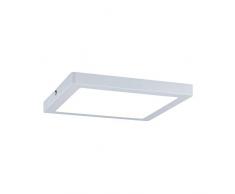 Paulmann 70870 Plafoniera Atria, Quadrata, 20 W, Luce 2700 K, Luce Bianca Calda, Pannello Led Bianco Opaco, Dimmerabile, Per Montaggio a Parete O a Soffitto, In Plastica