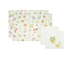 THUN - Set 2 Tovagliette e 2 Tovaglioli - Linea Country - Cotone - tovaglietta 45,5 x 30 cm; tovagliolo 39,5 x 39,5 cm