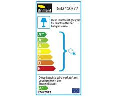 Brilliant G32410/77 - Lampada da parete, in metallo e vetro, colore: acciaio cromato