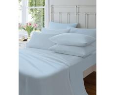 Catherine Lansfield, Coppia di federe per cuscino in flanella di cotone, 145 gsm, Blu (blau)