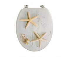 FRANDIS 190151 - Copriwater, Cerniera in Metallo, 38,5 x 46 x 6 cm, Motivo: Stella Marina