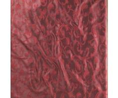 Home Collection MON114 Tenda Monaco Jacquard, Poliestere, Bordeaux, 140x290 cm