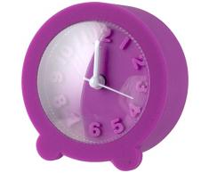 H&H Sveglia Gommata Tondo Cm8 Arredo E Decorazioni Casa, Fucsia, 8 cm