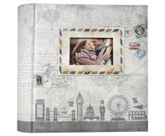 Zep UL46200G Ulisse-Album per Foto, con 200 Tasche portafoto, Colore: Grigio 11 x 16 cm
