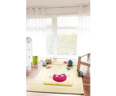 benuta Kinderteppich Die Kleine Eule Pink 140x200 cm | Teppich fÃ¼r Spiel-und Kinderzimmer Tappeto, Fibra Sintetica, 140 x 200 cm