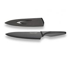 ECHTWERK Vera Opera EW-SS-0150 BlackSteel spelucchino in Acciaio, Coltello da Cucina, Lama Circa 9 cm, Nero, Kochmesser - 20cm