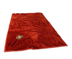 GÃ¶zze 1031-37-050070 - Tappetino da bagno, motivo floreale, 50 x 70 cm, colore rosso
