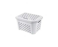 Tontarelli Cesta per Biancheria, Bianco, 43 x 33 x 26 cm