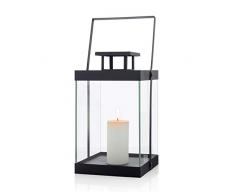 blomus Laterne, ohne Kerze, M Lanterna, Metallo, Nero, 21.5 x 21.5 x 36.5 cm