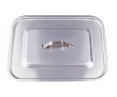 Pentole Agnelli ALMA183B30 Alluminio Professionale 3 mm, Coperchio Rettangolare Piano con Angoli Tondi, 30x23 cm